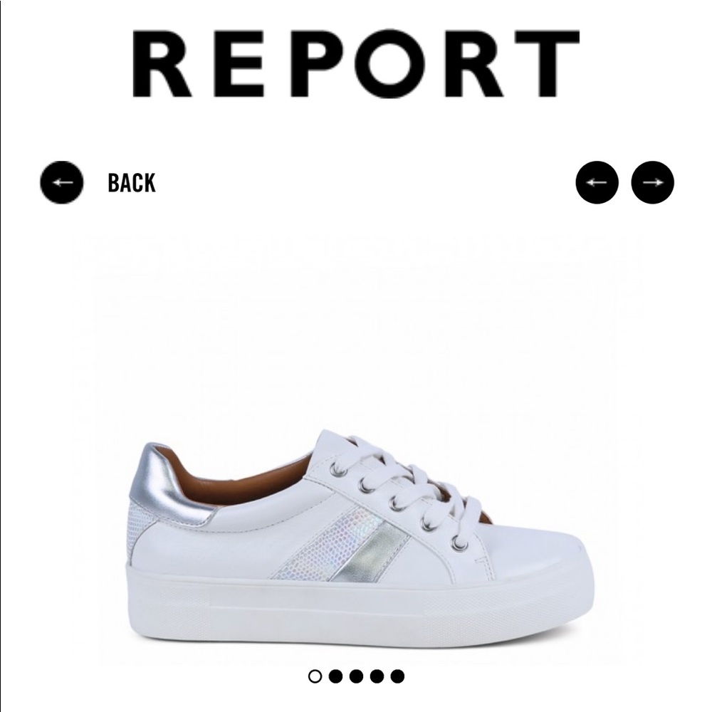 White and silver sneaker